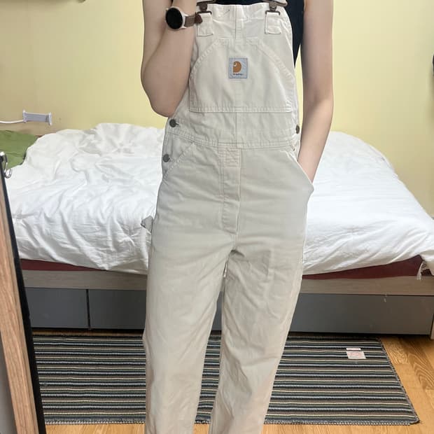 칼하트 오버롤 멜빵 팬츠 베이지 28x34