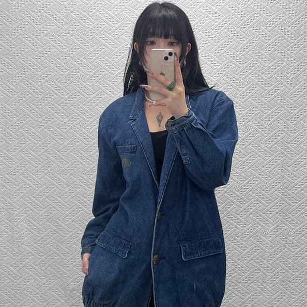 에벡스 바이 크리지아 캐주얼 시크 오버핏 데님자켓 42 C11658