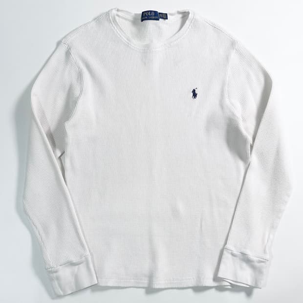 폴로 랄프로렌 화이트 와플 티  