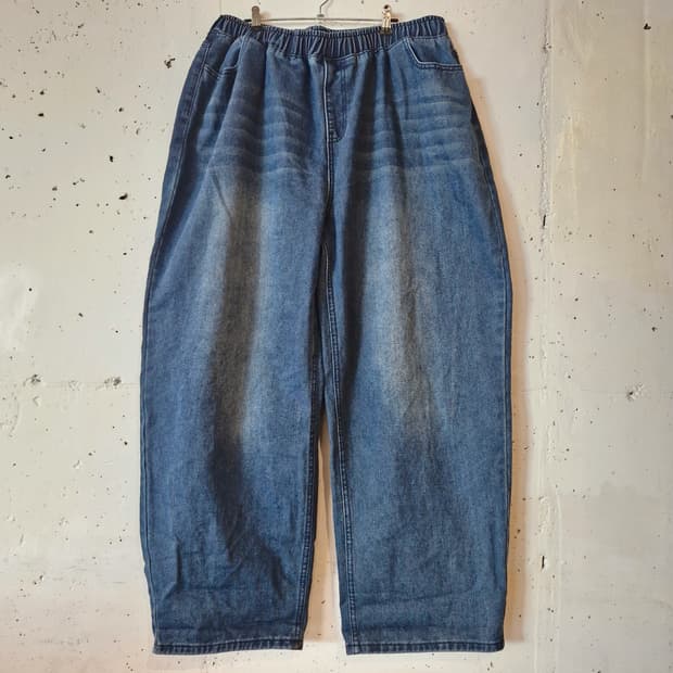 벌룬 데님 팬츠 F