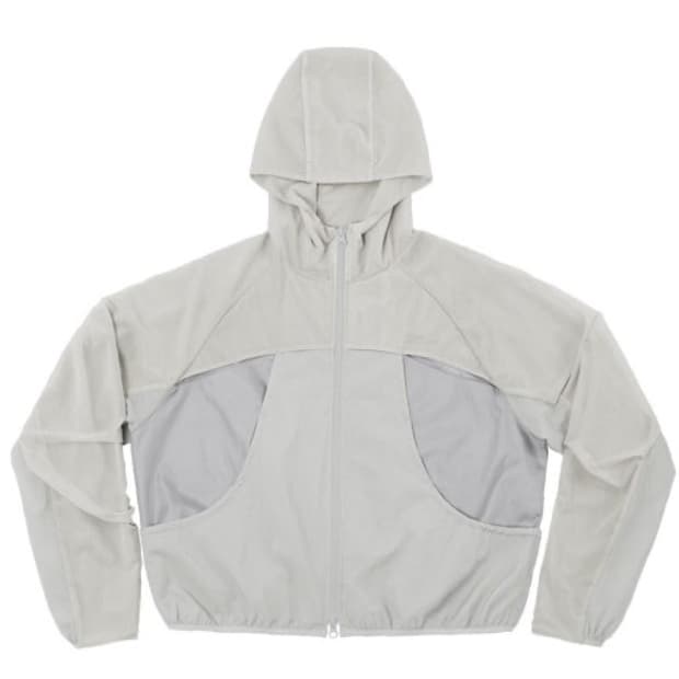 오호스 더블 레이어드 윈드 브레이커 그레이