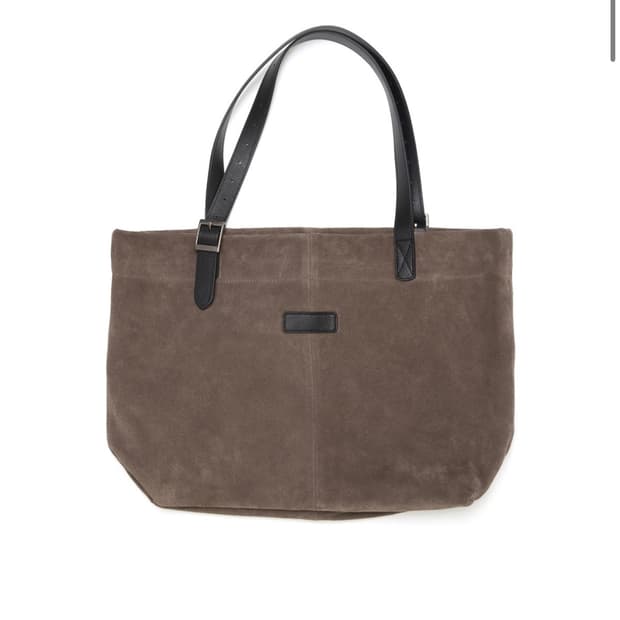 해칭룸 스웨이드 토트백 그레이