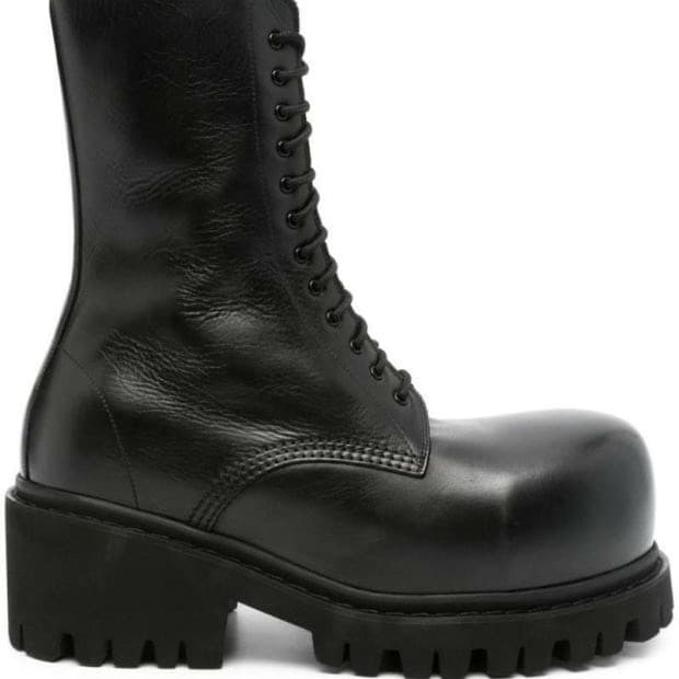 발렌시아가 스톰퍼 부츠 레더 44