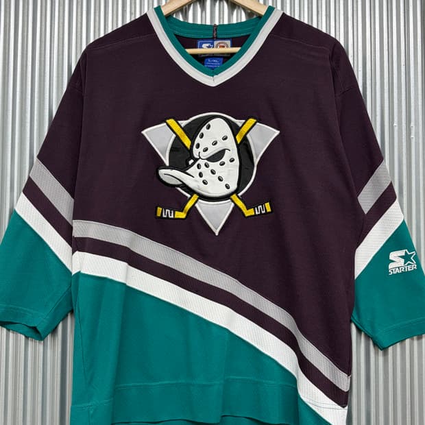 [L/XL] NHL 애너하임 마이티덕스 스타터 빈티지 아이스하키 4.9 