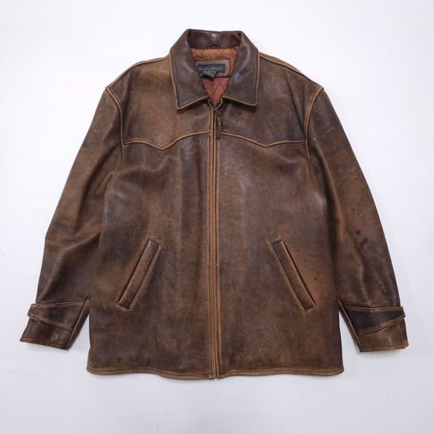 바나나리퍼플릭 90's 카우레더 자켓