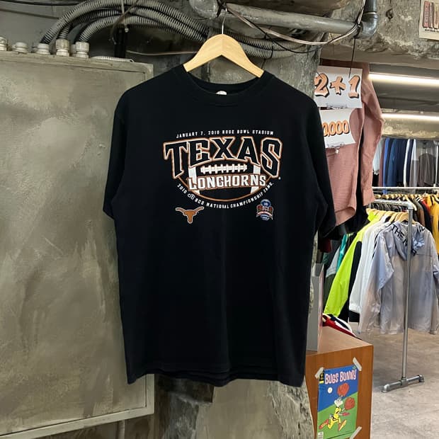 엔빌 텍사스 프린팅 반팔 티셔츠 블랙 L #csz3195