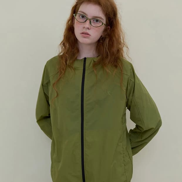 236. Plain Windbreaker _Olive