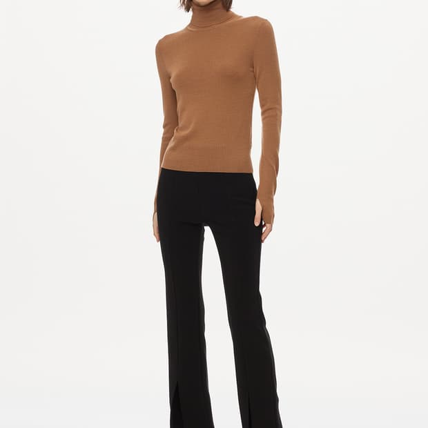 R2W 로니 슬릿 기모 팬츠 블랙 S