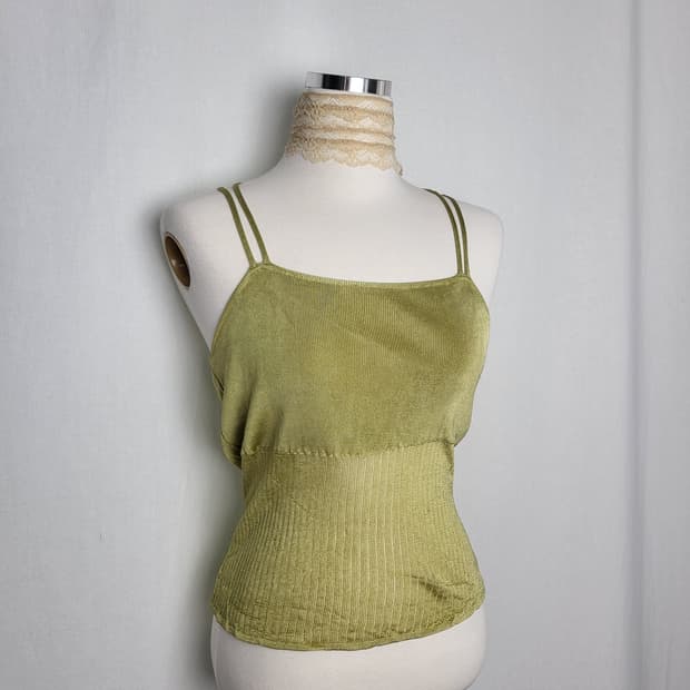 빈티지 완두콩 나시 니트