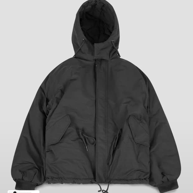블랙모먼트 오버핏 리버시블 숏 밀리터리 피쉬테일 후드 파카 점퍼