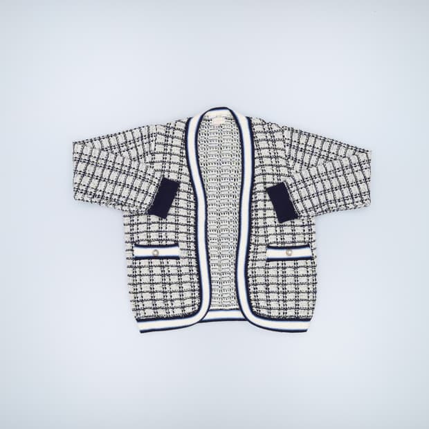 M 플라스틱아일랜드 여성 트위드가디건 0203H1