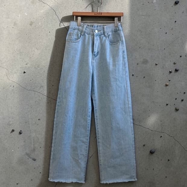 연청 대님 와이드팬츠 청바지 
