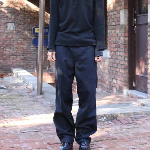 꼼데가르송 옴므 핀스트라이프 트라우저