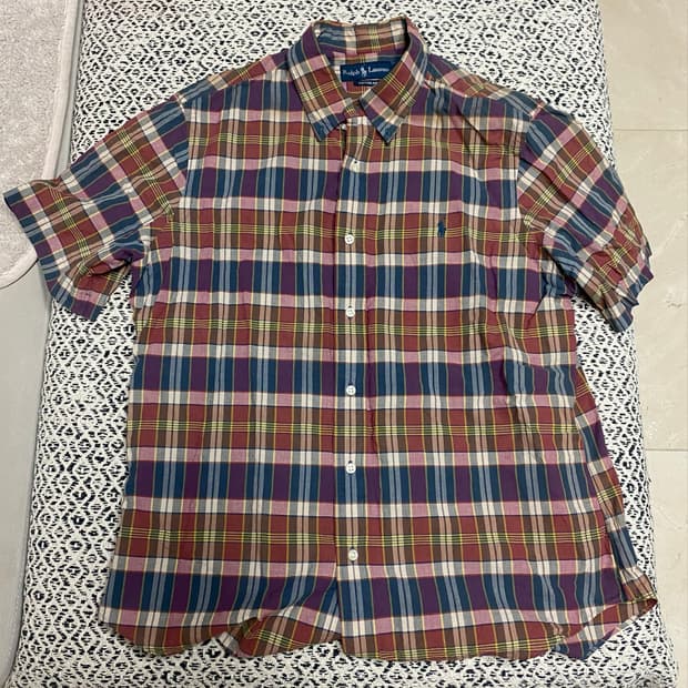 폴로 랄프로렌 마드라스 셔츠 xl 정품