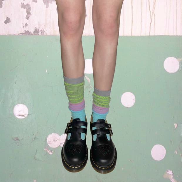 Jacquard over the knee socks 자카드 니삭스