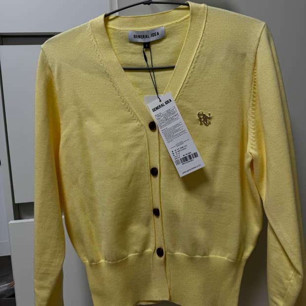제너럴아이디어 옐로우 가디건 s(새상품)