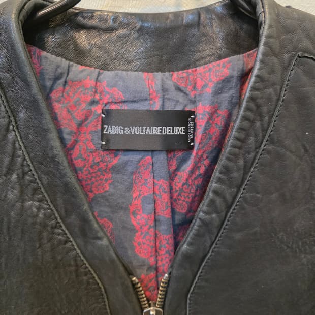 자딕앤볼테르 가죽 블랙 가죽자켓