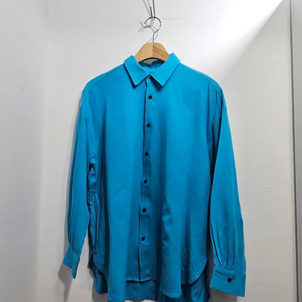 Japanese Vintage 로페피크닉 린넨 셔츠, 스카이블루