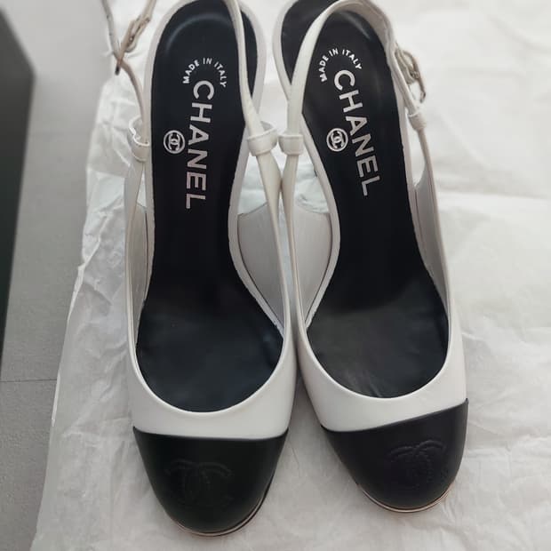 샤넬 투톤 슬링백