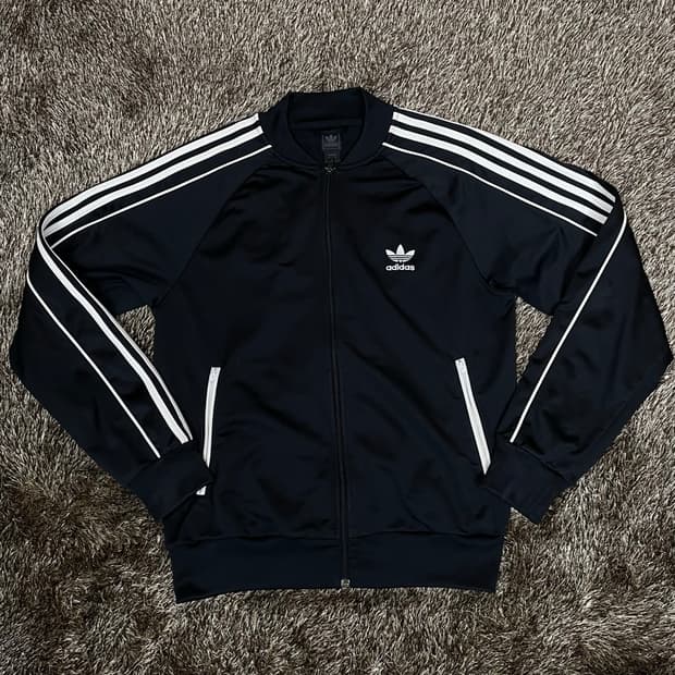 아디다스 Adidas 블랙 올드스쿨 파이어버드 트랙탑 져지 105