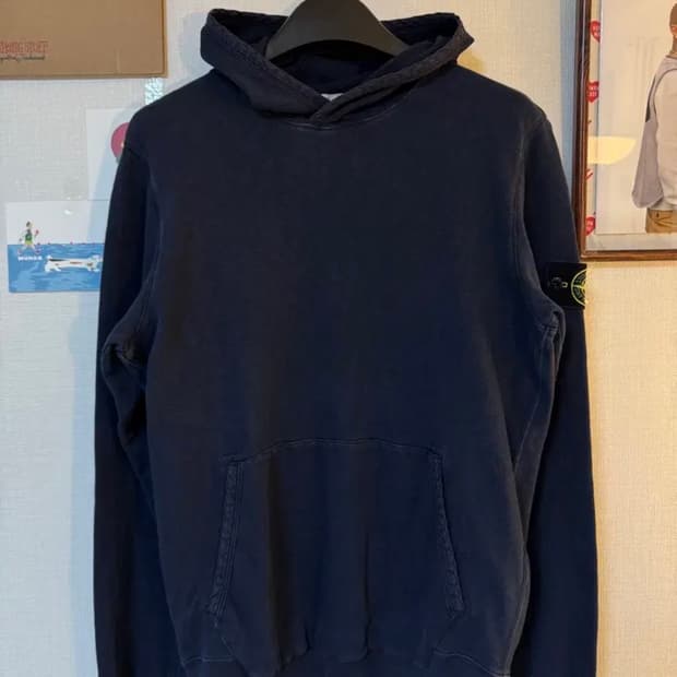 스톤아일랜드 네이비 후드티 M