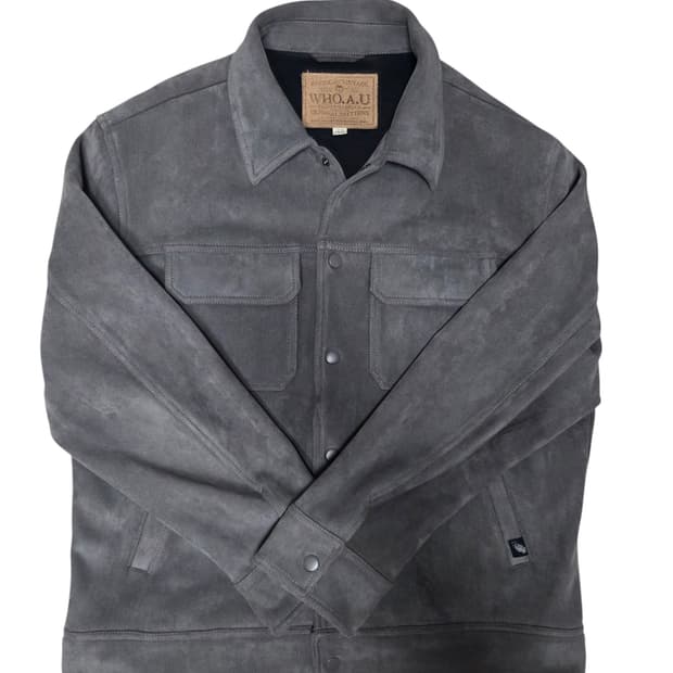 후아유 페이크 스웨이드 트러커 자켓