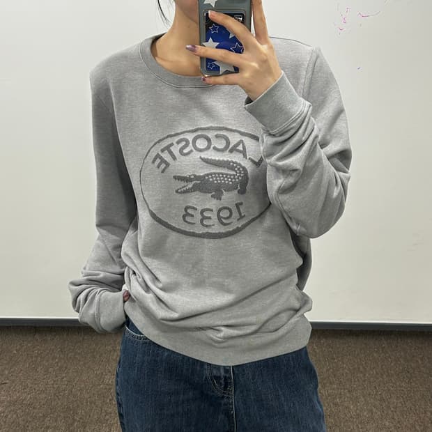 Lacoste 라코스테 1933로고 그레이 맨투맨