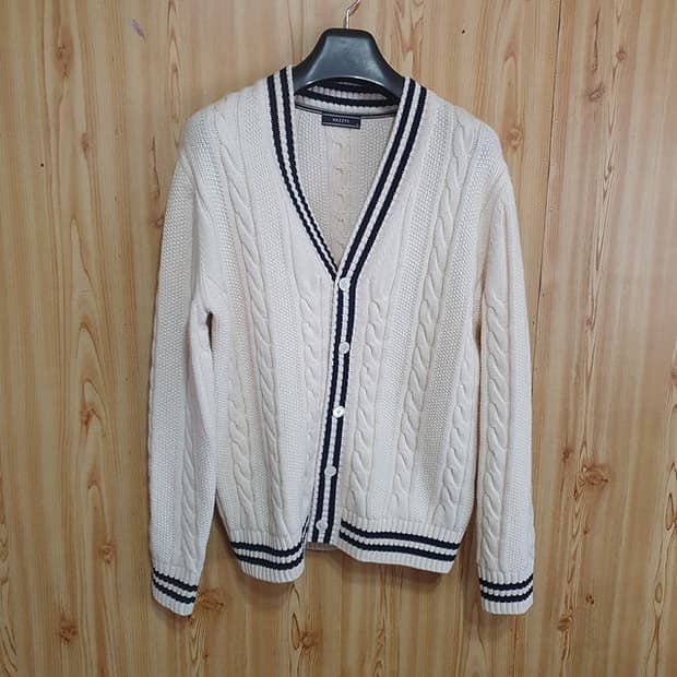 헤지스 꽈배기 가디건 100