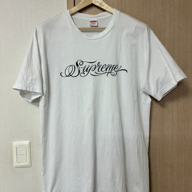 [L]슈프림x미스터카툰 티셔츠 화이트
