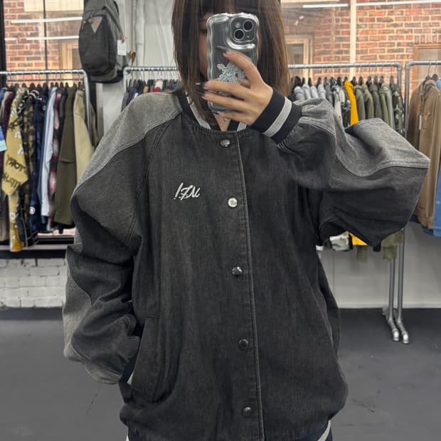 마자플라바 올드스쿨 데님 바시티