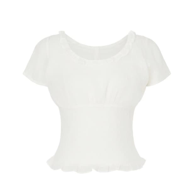 제니오 애니 도트 쉬폰블라우스 L