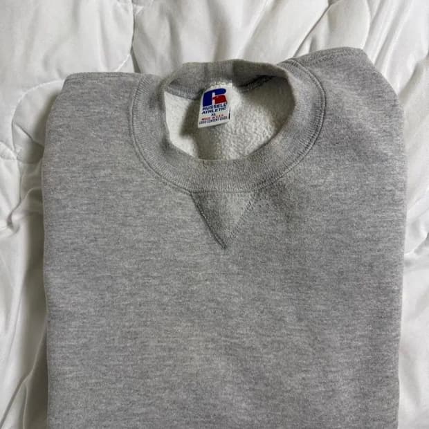 90s russell grey 맨투맨