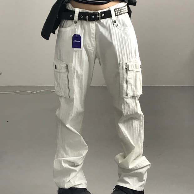 루이샤블론 화이트 포켓 팬츠