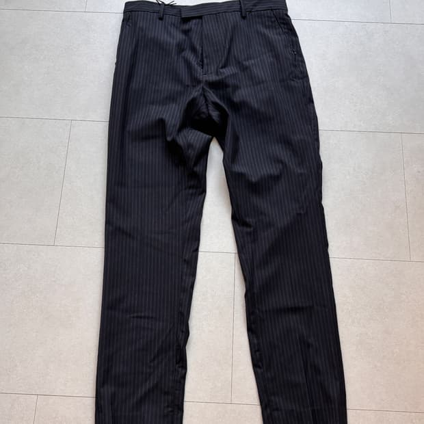 ZARA 24AW 스트라이프 지퍼 슬랙스 플레어핏