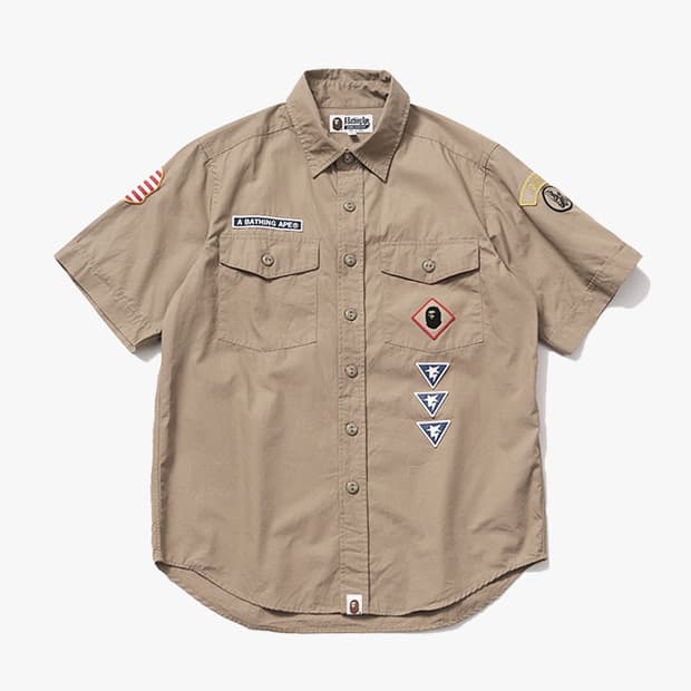 BAPE - PATCH MILITARY SHIRT