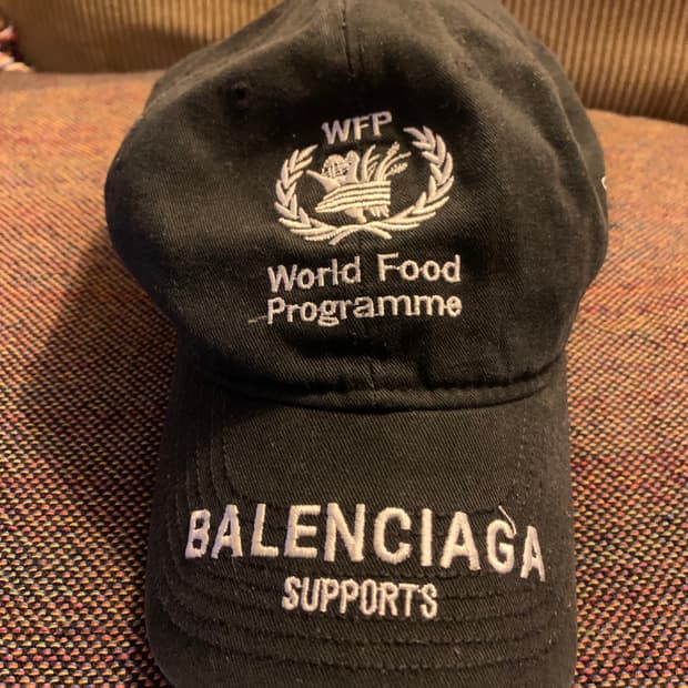 발렌시아가 WFP 월드푸드프로그램 볼캡 블랙 Balenciaga