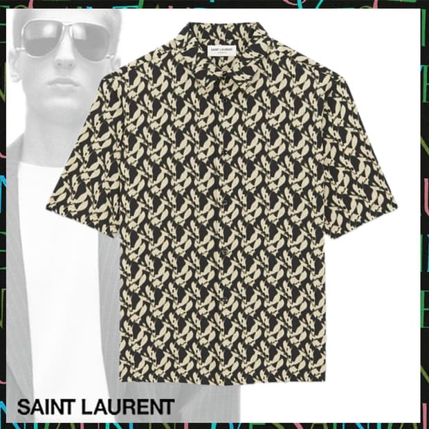 [BTS 뷔님 착용] 생로랑 23ss 노이어 실크 셔츠