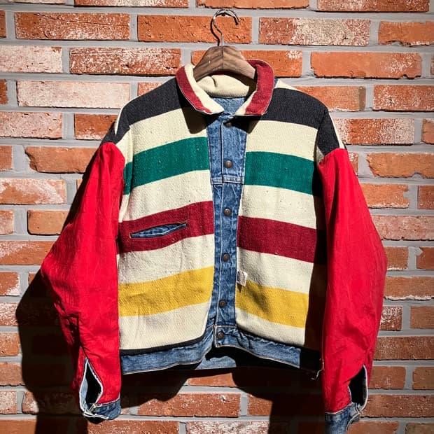 90s USA 빈티지 리바이스 허더슨베이 리버시블 데님 자켓