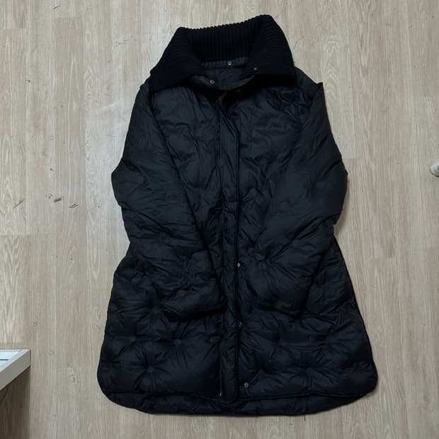 쿠카이 여성 구스다운 니트넥 롱패딩 L/100 