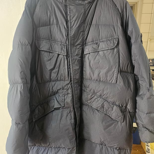 스톤아일랜드 22FW 크링클랩스 롱패딩 블랙