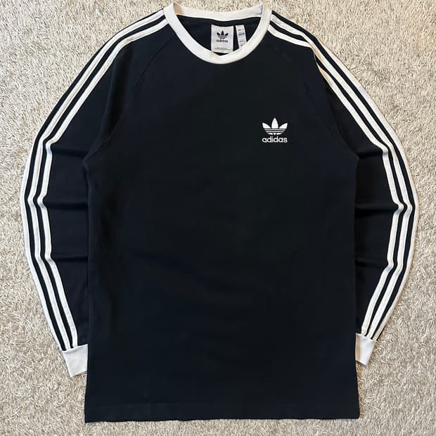 아디다스 ADIDAS 파이어버드 스포티 사이드라인 롱슬리브 블랙