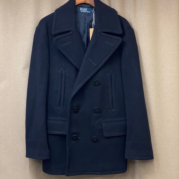 90s 폴로 프렌치 네이비 피 코트