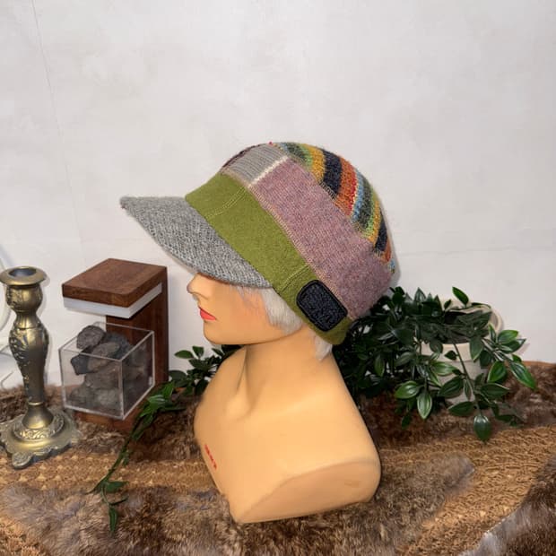 Mute color mix bohemian hippie knit cap