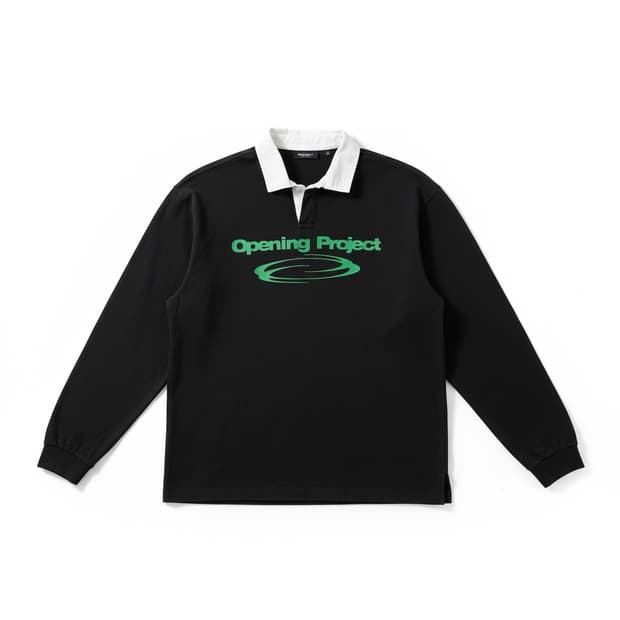 오프닝프로젝트 블랙 럭비 긴팔티셔츠