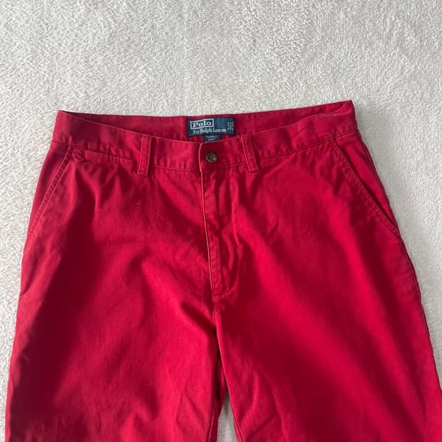 32 폴로 치노 반바지 팬츠 레드 쇼츠