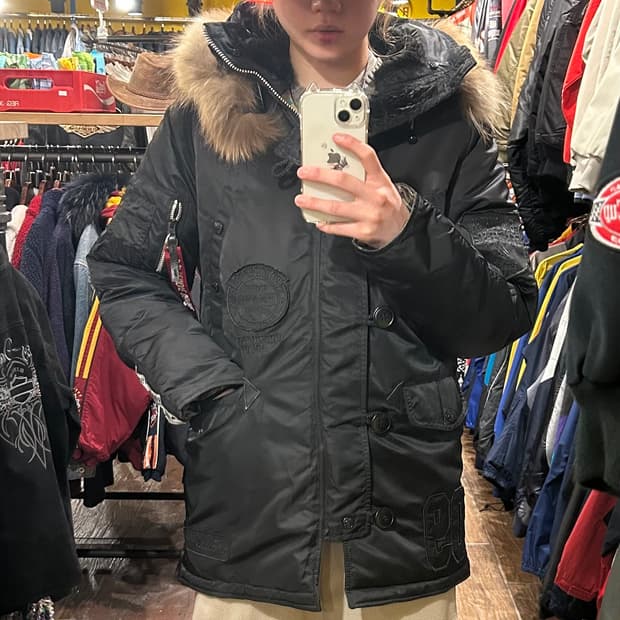 [HI] 알파인더스트리 패딩 블랙