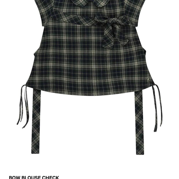 코이세이오 보우 블라우스 체크 BOW BLOUSE CHECK