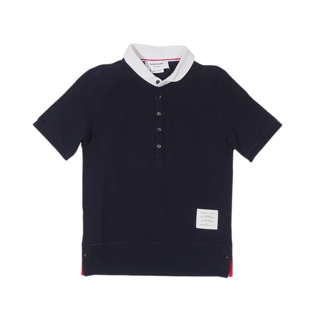 [정품]톰브라운 카라 티셔츠 남색 