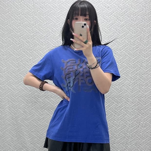 오클리 올드스쿨 그래픽 그라데이션 로고 반팔티 S C12340