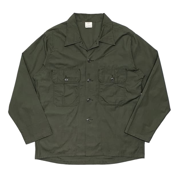 60's 포플린 퍼티그 셔츠 워크셔츠 L (105)